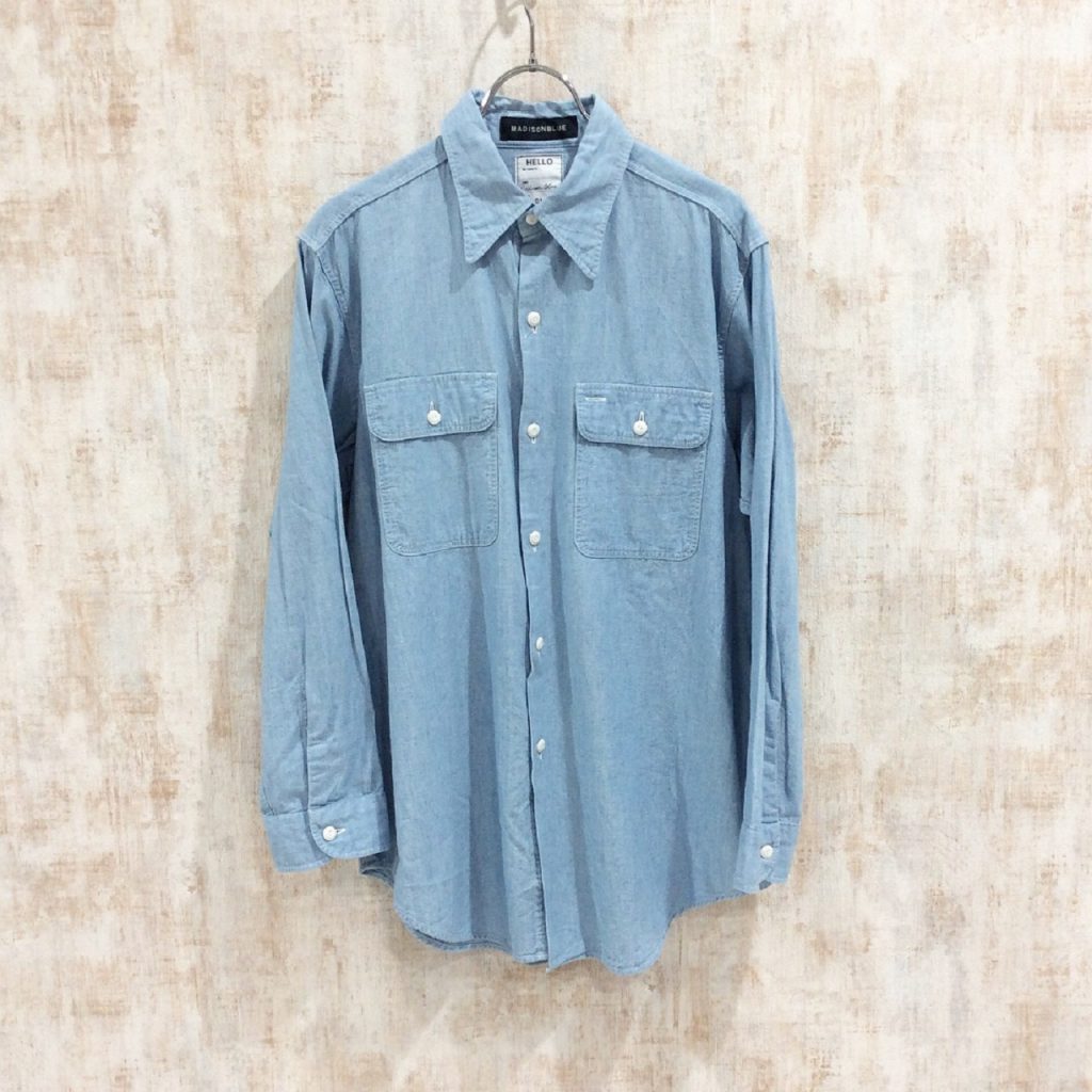 マディソンブルー　madison blue シャンブレー　シャツ　Long Chambray Shirt