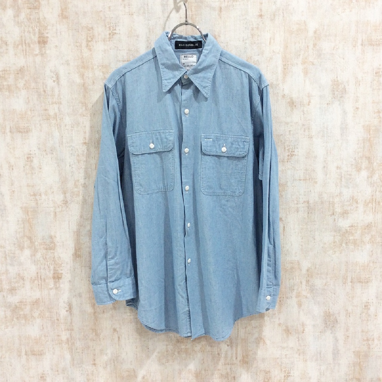 マディソンブルー　madison blue シャンブレー　シャツ　Long Chambray Shirt